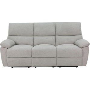 Home affaire 3-Sitzer LANNOY, manuelle o. elelektrische Relaxfunktion in 2 Sitzen, USB A/C, Liegefunktion (105°-150), Reclinersofa, Webstoff, Federkern