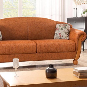 3-Sitzer HOME AFFAIRE Milano Sofas Gr. B/H/T: 190 cm x 83 cm x 81 cm, Chenille, orange (terrakotta) 3-Sitzer Sofas