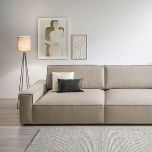 Home affaire Big-Sofa NEU: SHERWOOD XXL, Big-Sofa (316cm), extra tiefe Sitzfläche 95 cm, bequemer Sitzkomfort, Cord u. Leinenoptik, Kedernaht
