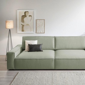 Home affaire Big-Sofa NEU: SHERWOOD XXL, Big-Sofa (316cm), extra tiefe Sitzfläche 95 cm, bequemer Sitzkomfort, Cord u. Leinenoptik, Kedernaht