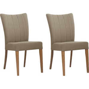 Home affaire 4-Fußstuhl Dia (Set, 2 St), Gestell Eiche massiv geölt