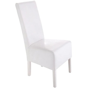 4-Fußstuhl HOME AFFAIRE Stühle Gr. B/H/T: 47 cm x 98 cm x 59 cm, 4 Stück, Kunstleder, Stuhlbeine aus Massivholz, weiß 4-Fuß-Stuhl Küchenstuhl Polsterstuhl Stuhl Polsterstühle Stühle