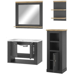 Home affaire Badmöbel-Set WESTMINSTER, Bad im Landhausstil, 4-teiliges Badezimmer, (4-St)