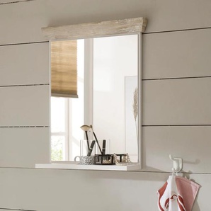 Badspiegel HOME AFFAIRE Florenz Spiegel Gr. B/H/T: 60 cm x 72 cm x 15 cm, Holzoptik, weiß (pinie dekor) Badspiegel Breite 60 cm