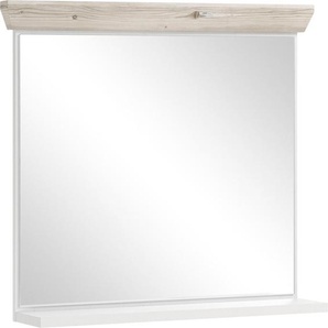Badspiegel HOME AFFAIRE Florenz Spiegel Gr. B/H/T: 80 cm x 72 cm x 15 cm, Holzoptik, weiß (pinie dekor) Badspiegel Breite 80 cm
