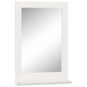 Badspiegel HOME AFFAIRE Josie Spiegel Gr. B/H/T: 40 cm x 60 cm x 10,5 cm, weiß Badspiegel aus Massivholz, Kiefer, mit Ablage