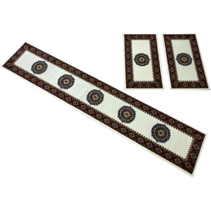 Bettumrandung HOME AFFAIRE Shari Gr. B/L (Brücke): 60 cm x 110 cm (2 St.) B/L (Läufer): 60 cm x 320 cm (1 St.), rechteckig, beige Bettumrandungen Orient-Optik, Bettvorleger, Läufer-Set für das Schlafzimmer