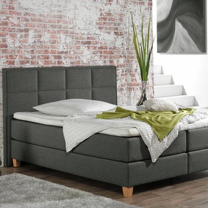 Home affaire Boxspringbett »Casey«, in 5 Breiten, 3 Ausführungen, 2 Härtegraden, Steppung, Topper
