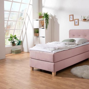 Home affaire Boxspringbett »Fargo«, inkl. Topper, in 3 Matratzenarten, in Samt- oder Strukturstoff