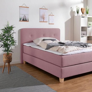 Home affaire Boxspringbett »Fargo«, inkl. Topper, in 3 Matratzenarten, in Samt- oder Strukturstoff