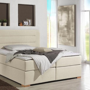 Home affaire Boxspringbett »Manchester«, 5 Breiten, 3 Ausführungen, 2 Härtegraden, Topper, Steppung