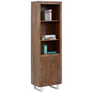 Home affaire Bücherregal Lagos, aus schönem massivem Kiefernholz, grifflos, Breite 55 cm