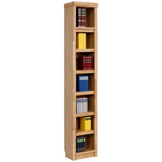 Tolles Bücherregal für die Wand aus Holz & mit zwei gekreuzten Mittelbrettern