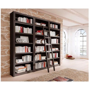 Home affaire Bücherwand Bergen, aus schönem massivem Kiefernholz, 3 tlg.