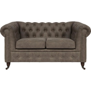 Home affaire Chesterfield-Sofa Aarburg, aufwändige Knopfheftung und Ziernägel im Chesterfield-Design