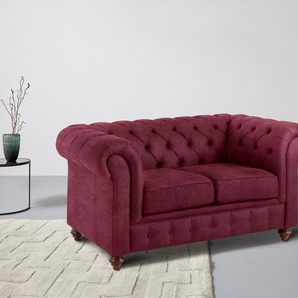 Home affaire Chesterfield-Sofa Chesterfield 2-Sitzer B/T/H: 150/89/74 cm, mit hochwertiger Knopfheftung, auch in Leder
