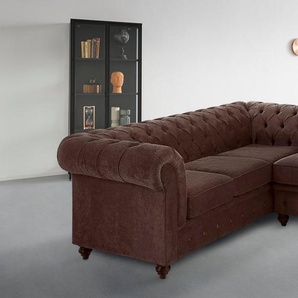 Home affaire Chesterfield-Sofa Chesterfield Ecksofa, auch in Leder L-Form, hochwertige Knopfheftung, langer Schenkel links oder rechts wählbar