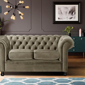 Home affaire Chesterfield-Sofa Chesterfield Home 2-Sitzer, mit edler Knopfheftung und typischen Armlehnen