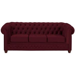 Home affaire Chesterfield-Sofa New Castle, mit hochwertiger Knopfheftung in Chesterfield-Design, B/T/H: 203/86/72