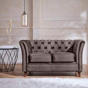Home affaire Chesterfield-Sofa Reims, mit echter Chesterfield-Knopfheftung, hochwertige Verarbeitung