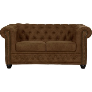 Home affaire Chesterfield-Sofa Rysum, Chesterfield-Optik, in 2 Bezugsqualitäten