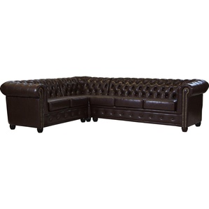 Home affaire Chesterfield-Sofa Rysum L-Form, Chesterfield-Optik, langer Schenkel links oder rechts