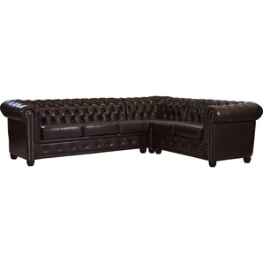 Home affaire Chesterfield-Sofa Rysum L-Form, Chesterfield-Optik, langer Schenkel links oder rechts