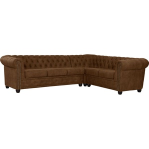 Home affaire Chesterfield-Sofa Rysum L-Form, Chesterfield-Optik, langer Schenkel links oder rechts