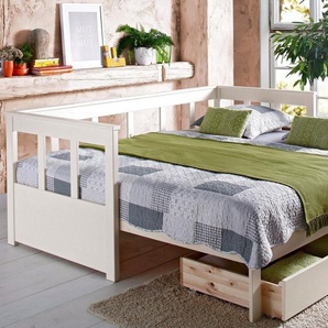 Home affaire Daybett AIRA skandinavisches Design, ideal fürs Jugend- oder Gästezimmer, Gästebett, mit ausziehbarer Liegefläche, zertifiziertes Massivholz