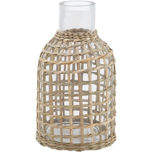 Dekovase HOME AFFAIRE Corlay Vasen Gr. H: 20 cm Ø 11,5 cm, farblos (transparent, natur) Deko-Vase Blumenvasen Vasen Transparent, Mit Netz