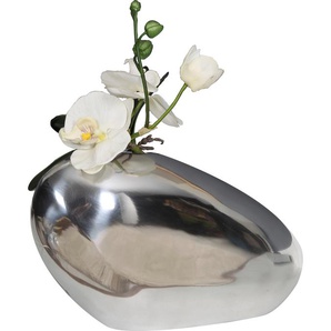 Dekovase HOME AFFAIRE Rock Vasen Gr. B/H/T: 41 cm x 23 cm x 13 cm, silberfarben Blumenvasen Vasen