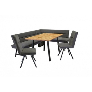 Home affaire Eckbankgruppe Sava, (Set, 4-tlg), Eckbank mit Wellenfederung im Sitz, Tisch Massiv Eiche