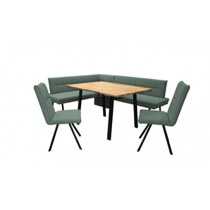 Home affaire Eckbankgruppe Sava, (Set, 4-tlg), Eckbank mit Wellenfederung im Sitz, Tisch Massiv Eiche