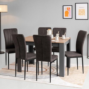 Home affaire Essgruppe Bergamo, (Set, 5-tlg), moderne 5 - teilige Essgruppe, erhältlich in vielen Größen und Farben