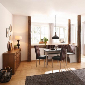 Home affaire Essgruppe Denis, (Set, 3-tlg), Set bestehend aus Essbank, Tisch und 2 Stühlen