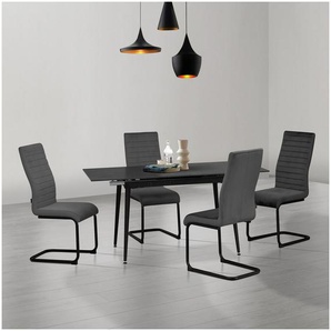Home affaire Essgruppe Elbach, TOPSELLER!, s Choice, (Set, 5-tlg), Tisch ausziehbar 120-160 cm Esszimmer Tischgruppe