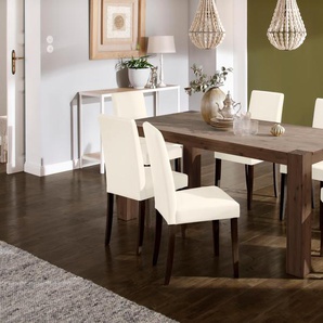 Essgruppe HOME AFFAIRE Livara Sitzmöbel-Sets beige (creme, wildeiche smoked) Essgruppen Sitzmöbel-Sets bestehend aus 6 Lucca Stühlen und dem Mary Esstisch