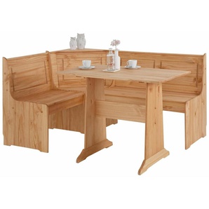 Home affaire Essgruppe Sascha, (2-tlg), mit Tisch und Truhen-Eckbank, Massivholz