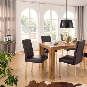 Home affaire Essgruppe Silje, (Set, 7-tlg), bestehend aus 6 Lucca Stühlen und dem Maggie Esstisch