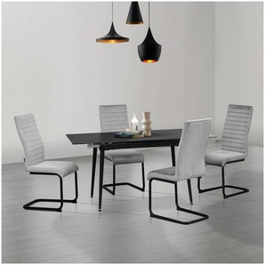 Home affaire Esstisch Melwine Ausziehtisch Esszimmer, Keramiktisch, mit Auszugsfunktion 120-160 cm