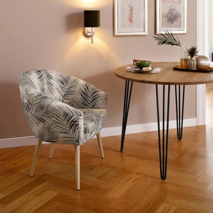 Home affaire Esstisch »Hairpin«, aus massiver Eiche, mit Metallbeinen, Breite 100 cm