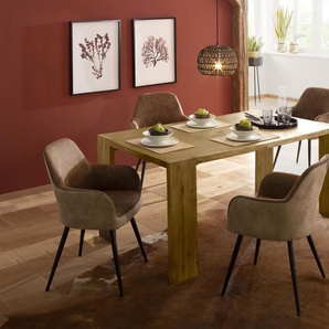 Esstisch HOME AFFAIRE Marbella Tische Gr. B/H/T: 160 cm x 75 cm x 90 cm, braun (akazie) Esstische rechteckig aus massivem Akazienholz, in unterschiedlichen Tischgrößen