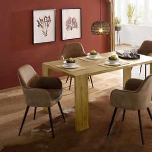 Esstisch HOME AFFAIRE Marbella Tische Gr. B/H/T: 180 cm x 75 cm x 90 cm, braun (akazie) Esstische rechteckig aus massivem Akazienholz, in unterschiedlichen Tischgrößen