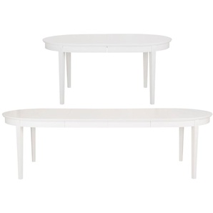 Esstisch HOME AFFAIRE Piano Tische Gr. B/H/T: 165 cm x 75 cm x 105 cm, Einlegeplatten, weiß Esstische rund oval Breite 165 cm, ausziehbar auf 265 cm