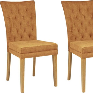 Home affaire Esszimmerstuhl »Colorado BESTSELLER Polsterstuhl«, (Set), 2 St., Samtvelours, Beine in eiche oder nussbaum. Im 2er, 4er oder 6er-Set