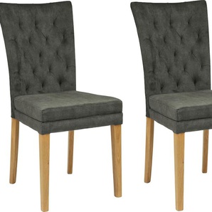 Home affaire Esszimmerstuhl »Colorado BESTSELLER Polsterstuhl«, (Set), 2 St., Samtvelours, Beine in eiche oder nussbaum. Im 2er, 4er oder 6er-Set