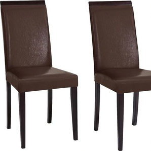 Home affaire Esszimmerstuhl »Genova«, (Set), 2 St., Kunstleder, aus schönem Kunstleder, in verschiedenen Farben, Sitzhöhe 46 cm