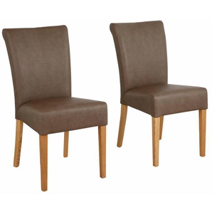 Home affaire Esszimmerstuhl »Queen Polsterstuhl BESTSELLER«, (Set), 2 St., Kunstleder, verschiedene Bezüge, Gestell Massivholz