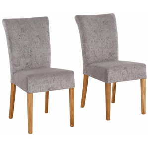 Home affaire Esszimmerstuhl »Queen Polsterstuhl BESTSELLER«, (Set), 2 St., Luxus-Microfaser, verschiedene Bezüge, Gestell Massivholz