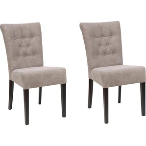 Home affaire Esszimmerstuhl Queen BESTSELLER (Set, 6 St), Polsterstuhl mit Knopfheftung, 2er, 4er oder 6er Set